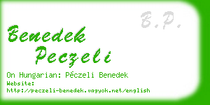 benedek peczeli business card