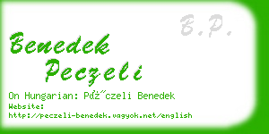 benedek peczeli business card